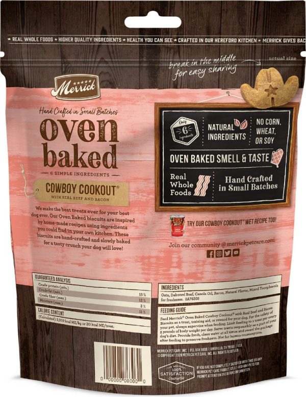 Merrick Oven Baked Cowboy Cookout Real Beef & Bacon Dog Treats - Image 2