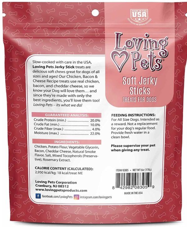 Loving Pets Soft Jerky Sticks Bacon Flavor - Image 2